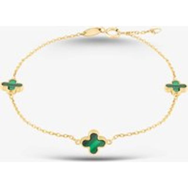 9ct Yellow Gold Malachite Petal Bracelet 1.29.1622