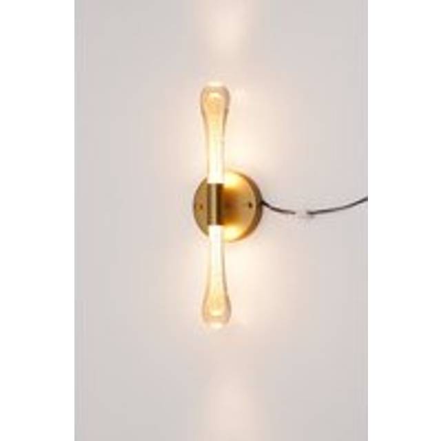LED Crystal Wall Sconce Light - Gold - One Size