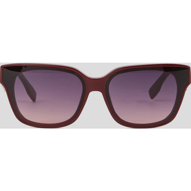 Karl Lagerfeld, Cut-out Karl Signature Sunglasses, Woman, Deep Wine, Size: One size