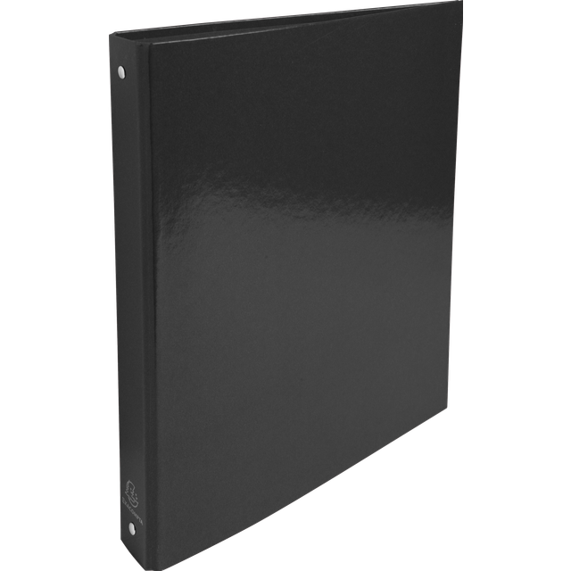 Exacompta Iderama Plastic Coated Ring Binder 4 Ring 30mm A4 Pack of 10, Black