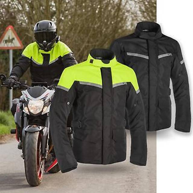 (2XL) Spartan Long Waterproof Riding Textile Jacket Black