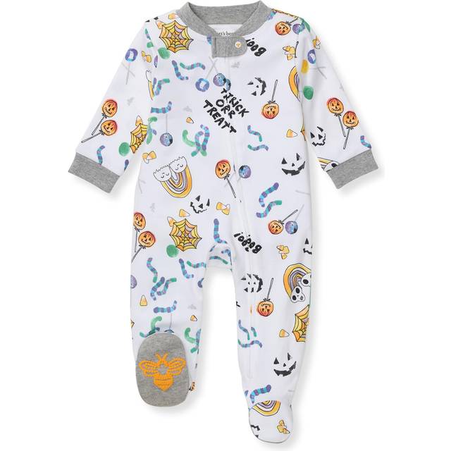Burt's Bees Baby Girls Footed One-piece Pajamas  Sleep and Play Loose Fit  100% Organic Cotton  Sizes NB to 6-9 Months