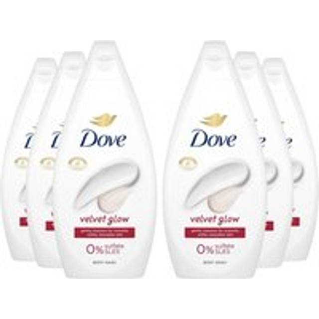 Velvet Glow Body Wash Body Cleanser shower gel with plant-based moisturisers for softer, smoother skin after one shower 6x 450 ml
