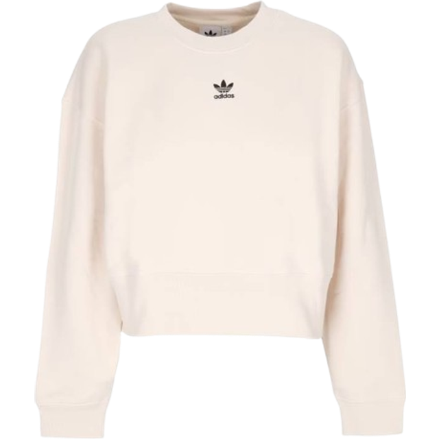 adidas Originals Womens Essentials Relaxed Fleece Sweatshirt - White - Size L