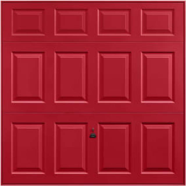 Garador Beaumont Panelled Frameless Canopy Garage Door - Ruby Red - 2286 x 2136mm