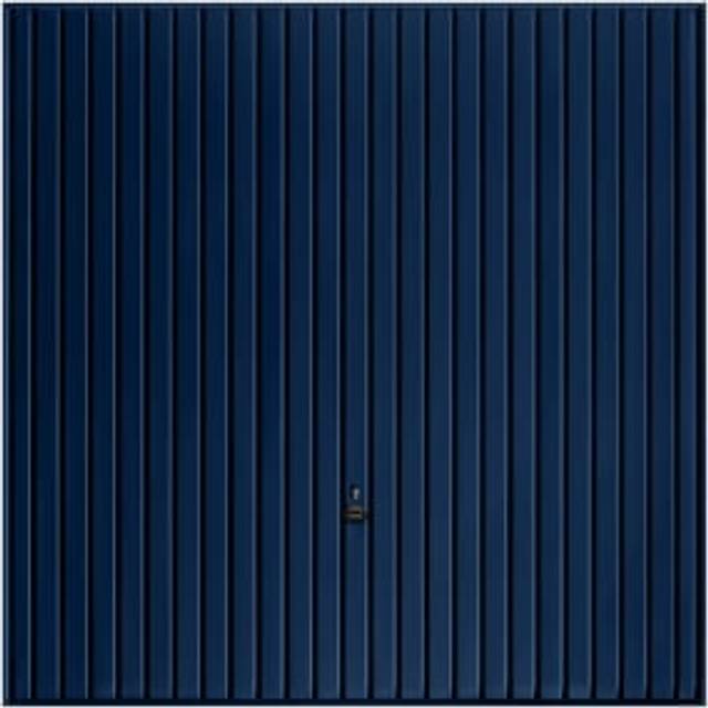 Garador Carlton Vertical Frameless Canopy Garage Door - Steel Blue - 2438 x 1981mm