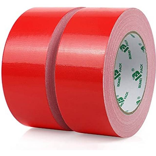 2 Packs Red Duct Tape 230mic thickness Reinforced Cloth Gaffer Tape 48mm x 30Y Waterproof for Pipeline duct Repairing,fixing,Heavy duty