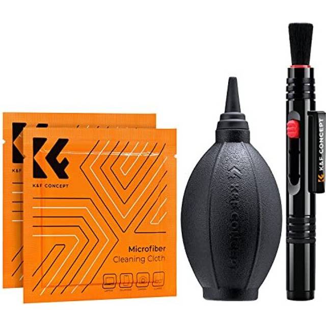 4in1 Camera Cleaning Kit with Lens Brush Pen Rocket Air Blower Microfiber Cleaning Cloth Lens Cleaner Kit for Canon Nikon Pentax Sony DSLR Cameras
