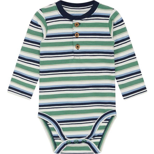 Hust&Claire Bjorn Randig Baby Body Spruce 56 cm  Blå  56 cm  man