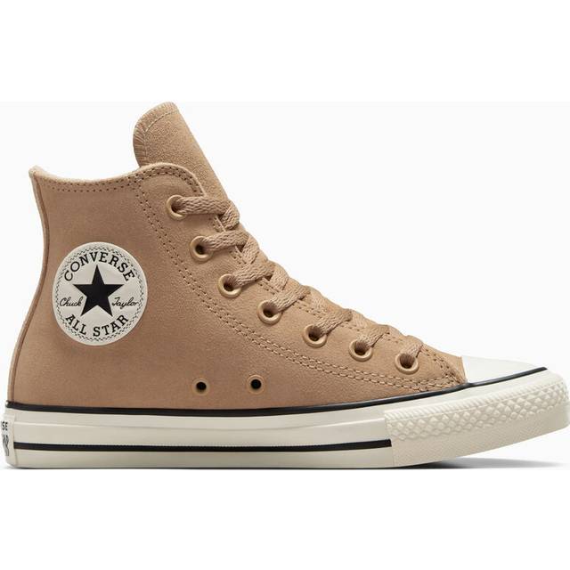 Converse Womens All Star Hi Trainers Warm Quarry Egret Brown, 4
