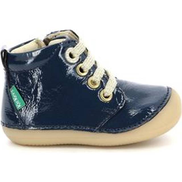 Kids Sonizip Ankle Boots in Leather with Laces - blue - 22 (5 to 5.5)