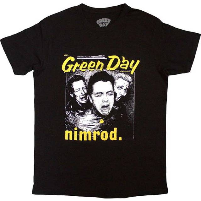 (S, Black) Green Day Yellow Pick Nimrod T Shirt