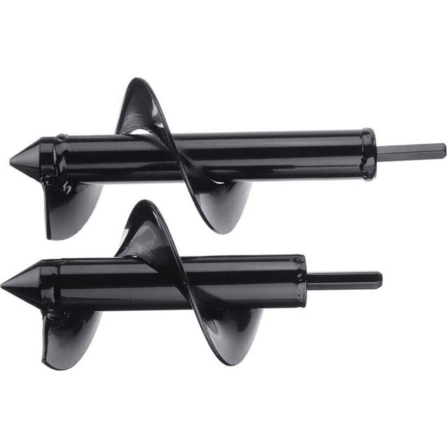 Drillpro 8x18/8x22cm Garden Auger Small Earth Planter Drill Bit Post Hole Digger Earth Planting Auger Drill Bit for Electric Drill