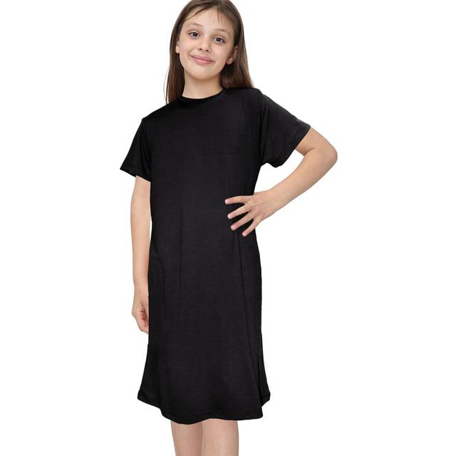 (13 Years, Black) Girls Night Dress Nightgown Sleepwear Nightie 5-13