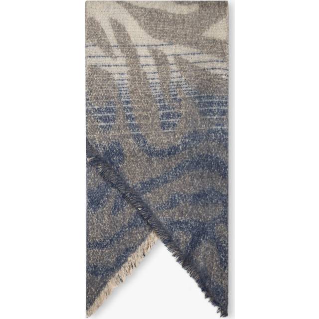 Tiger Print Navy Scarf - One Size