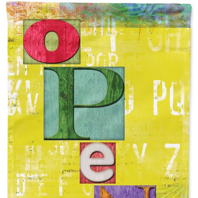 Caroline's Treasures SB3096CHF Artsy OPEN Flag Canvas  Large  Multicolor