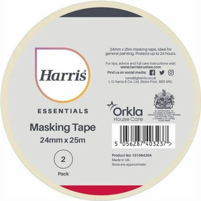 Harris Essentials 24mm Masking Tape (Pack of 2)