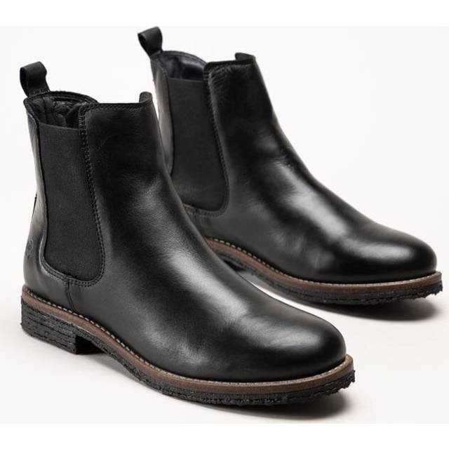 Rosa Negra - Svarta ullfodrade chelsea boots storlek 37 - Black (37)