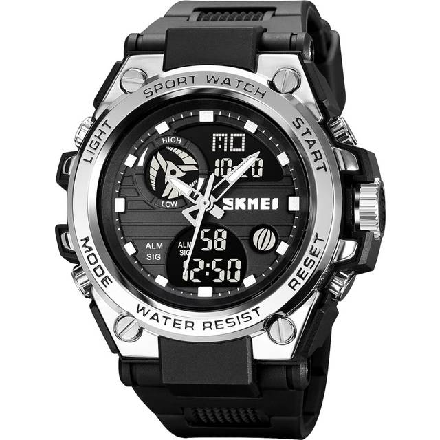 VEANXIN Multi Functional Men&#39;s Sports Electronic Watch Men&#39;s Dual time Zone Silicone Strap Sports Watch Outdoor Waterproof Versatile Sports Style Me
