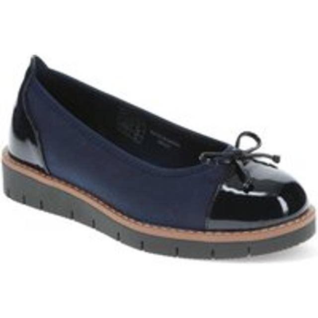 Wide-Fit Bow-Detailed Pumps - WBINS40245 / 326 526 - Navy-Navy Patent