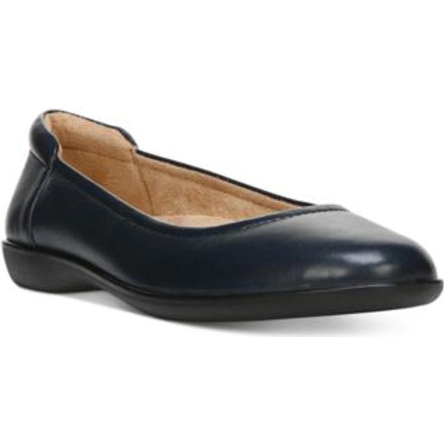 Naturalizer Flexy Flat Shoes, Navy Leather, 9.5M Round Toe
