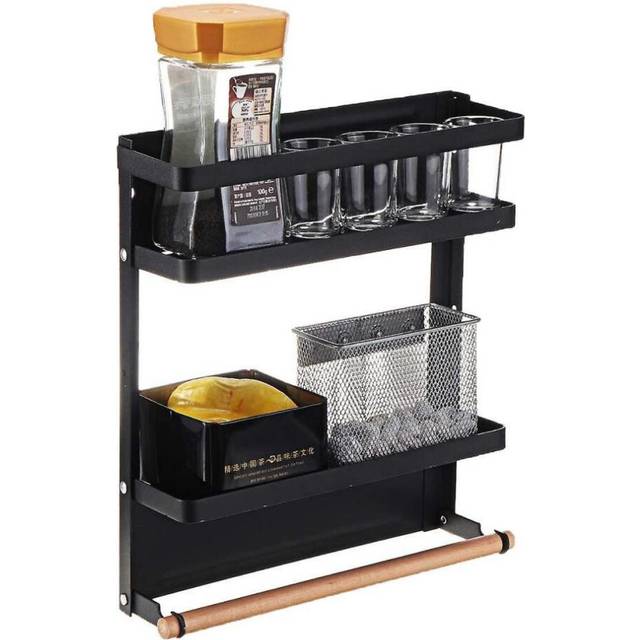 Metal Refrigerator Side Storage Organizer Rack Kitchen Magnetic Holders Racks