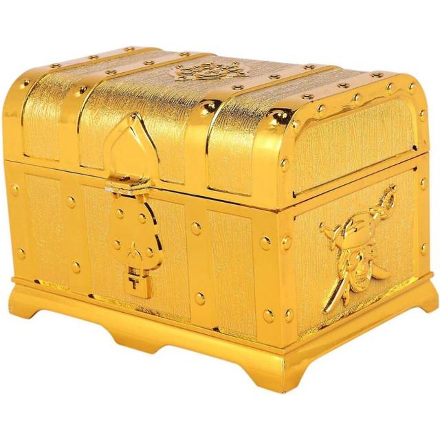 Treasure Chest Decorative Keepsake Jewelry Box Electroplating Gold