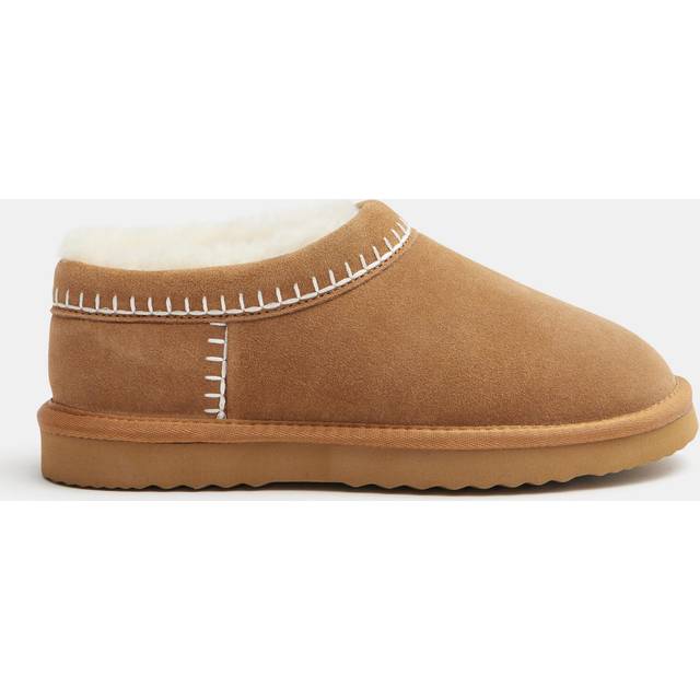 HUSH Padded Collar Shearling Slippers