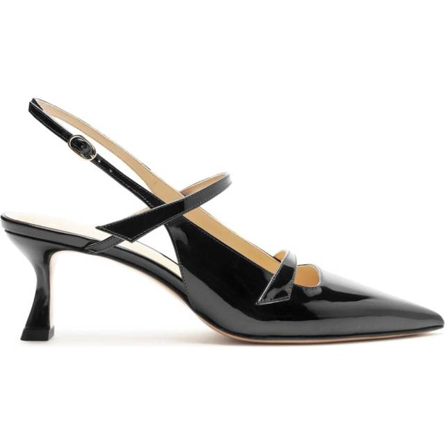 Alexandre Birman - Tita 60mm slingback pumps - women - Leather/Patent Leather/Calf Leather - 36.5 - Black
