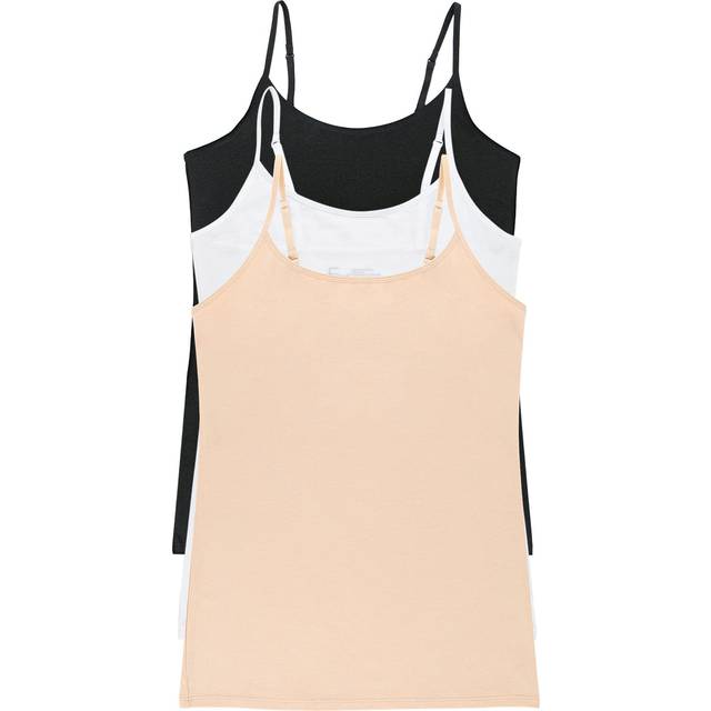 Felina Womens Cotton Modal Camisole  Adjustable Cotton Tank Top 3-Pack