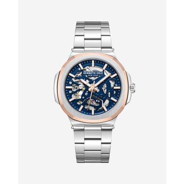 Kenneth Cole Men's Stainless Steel Skeleton Watch Silver - Size: One Size