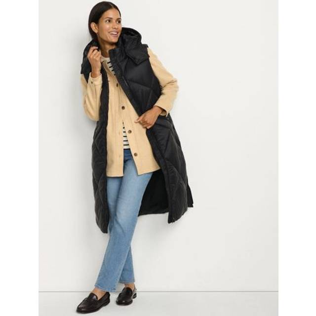 Insulated Long Gilet - Black - 14-16