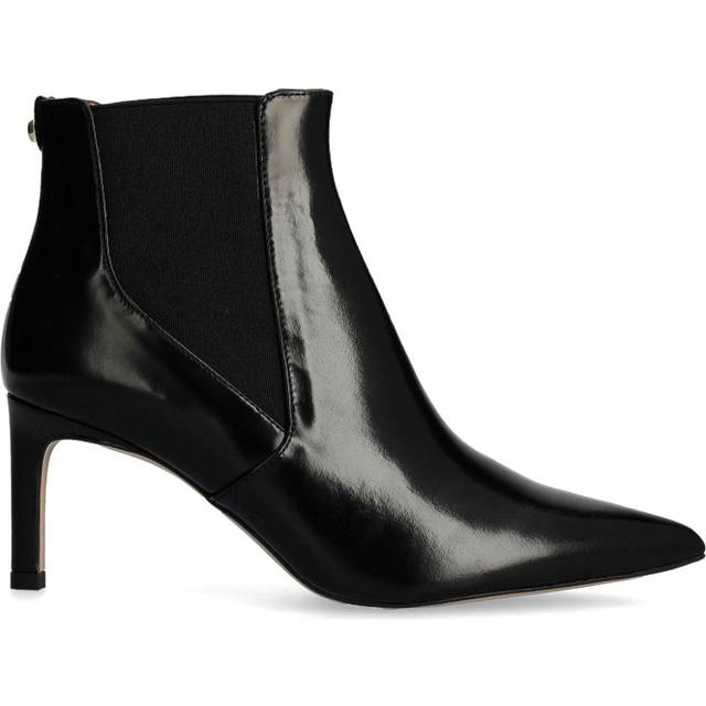 BOSS - logo-plaque leather boots - women - Calf Leather/Calf Leather/Calf Leather - 36 - Black