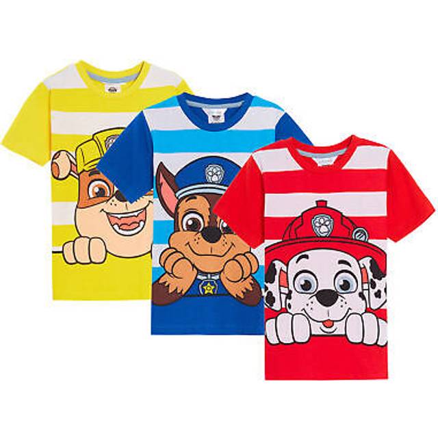 (2-3 Years) Boys 3 Pack Paw Patrol T-Shirts Chase Marshall Rubble Dress Up Top Short Tees