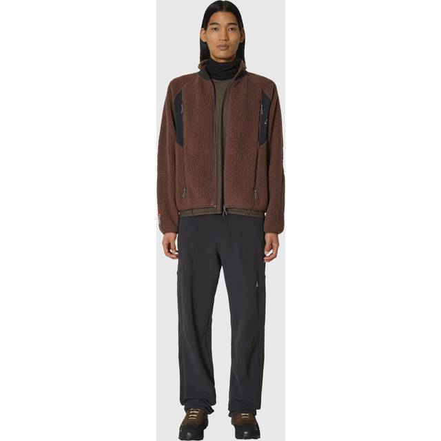ROA Brown Polartec Fleece Jacket - BRW0023 Dark Brown B - XL