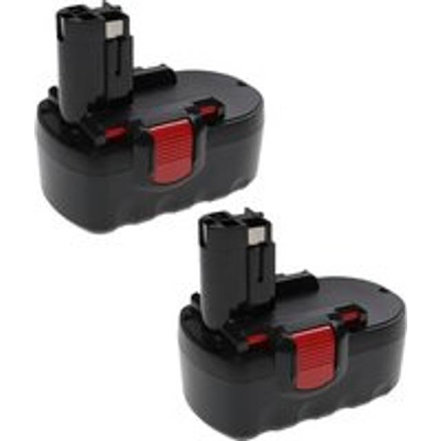Extensilo - 2x Replacement Battery compatible with Bosch psb 18 ve 2, psr 18 VE-2 Electric Work Tool (3300 mAh, NiMH, 18 v)