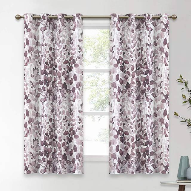KGORGE Watercolor Botanical Home Window Decoration  Brighten Living Space Block Out Light Glare Thermal Insulated Curtain Draperies for Bed & Bath  52