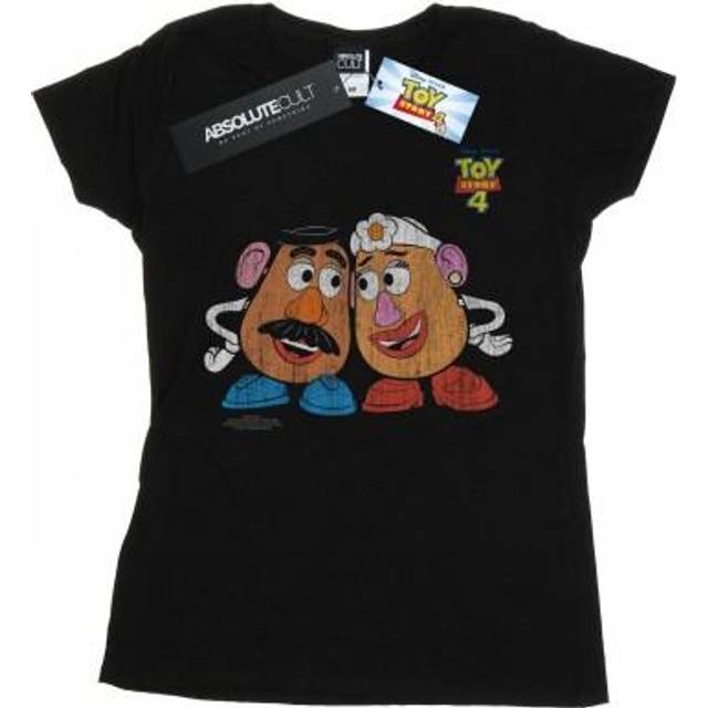 Toy Story 4 Mr And Mrs Potato Head Cotton T-Shirt - Black - XL