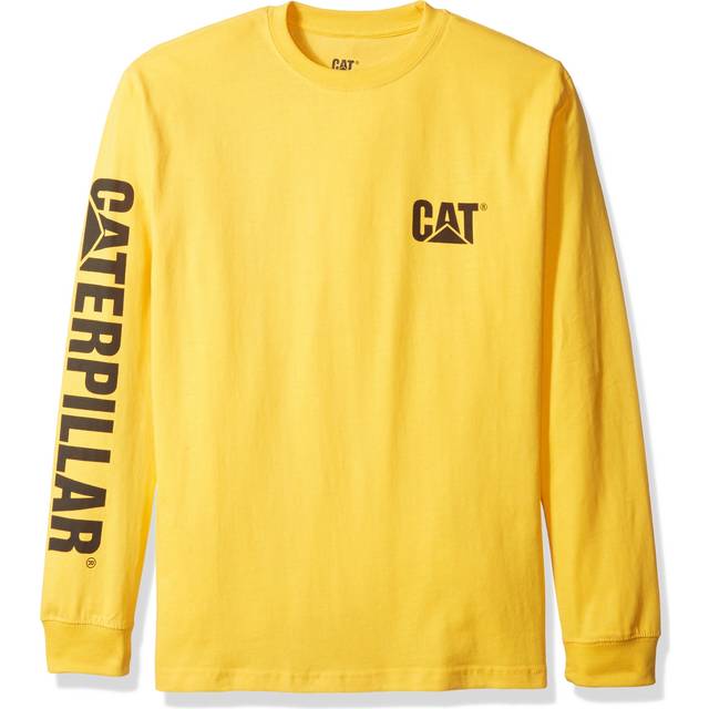 Caterpillar Workwear Trademark Banner Long Sleeve T-Shirt Yellow Size:
