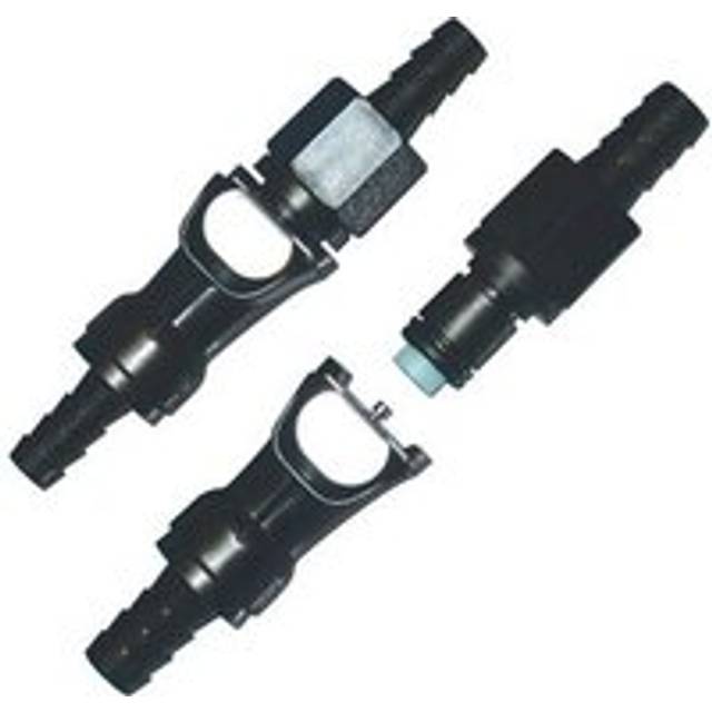 Bike-It Quick Release Fuel Line Coupler - 8mm Bore Fuel Pipe, Black