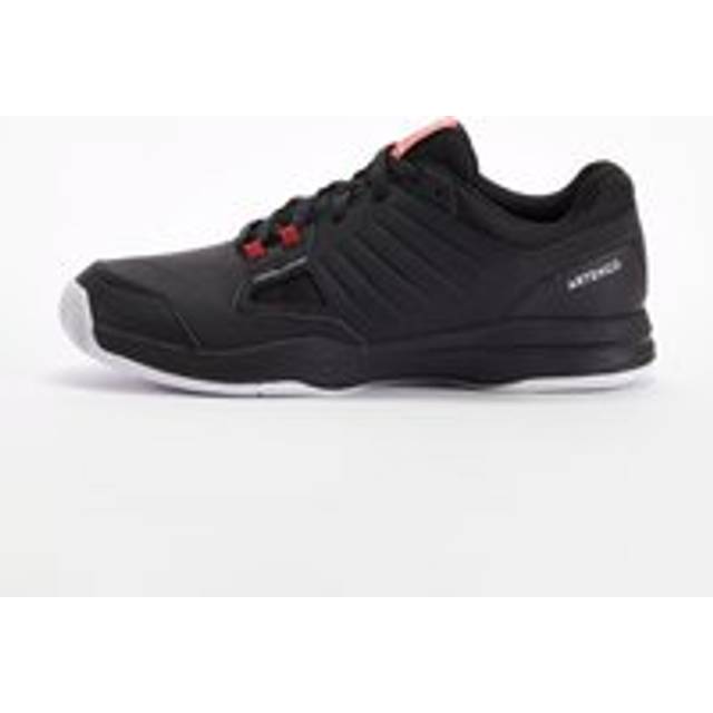 Men's Clay Court Tennis Shoes Ts 500 - Black/brick Red - Smoked Black/brick Red