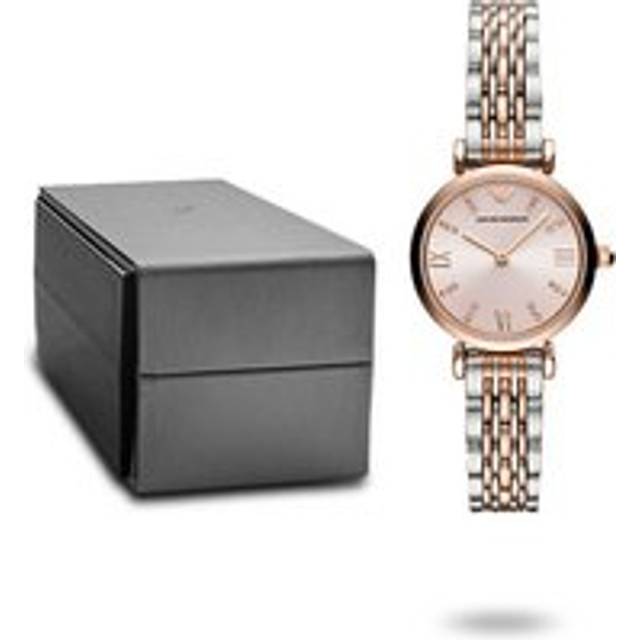 Emporio Armani Ladies Watch Ar11223 - Two-Tone Rose Gold! | Wowcher