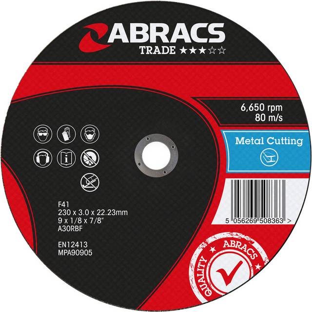Abracs Trade Flat Metal Cutting Disc 230 x 3 x 22mm