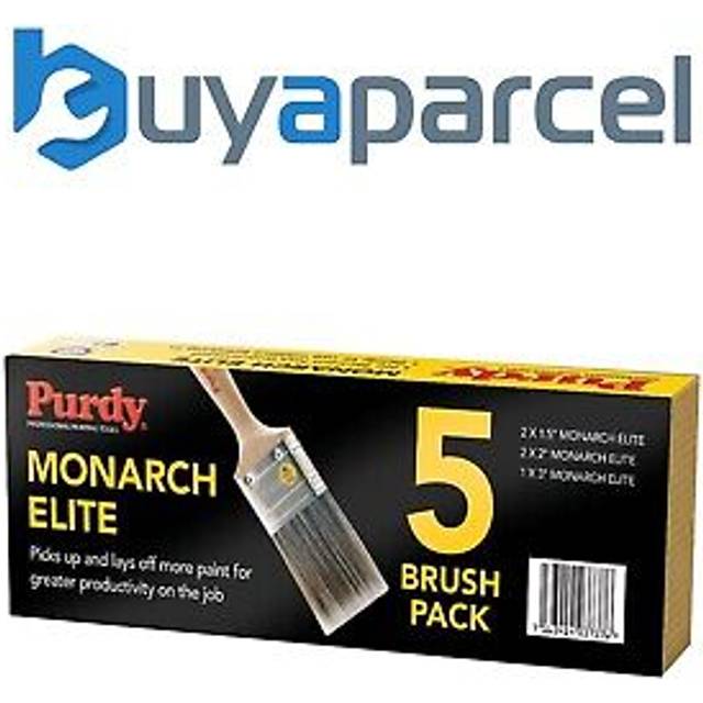 Purdy monarch elite paint brush set me5: 5 pack - 2 x 1.5" , 2 x 2" & 1 x 3"
