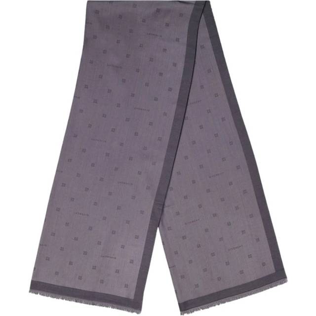 Givenchy, Accessoarer, Dam, ONE Size, Bomull, 4G Tryckt Halsduk Kollektion Höst-Vinter 2024 - gray (ONE SIZE)
