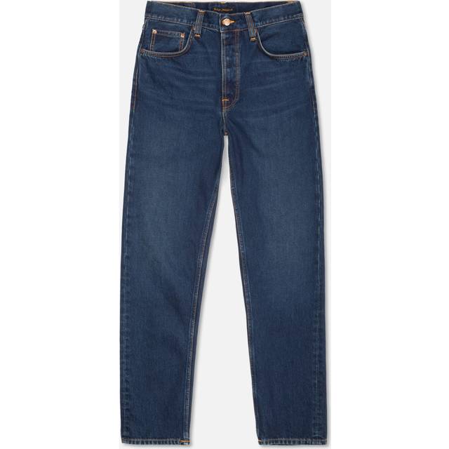 Nudie Jeans Steady Eddie II Indigo Nights Mid Waist Regular Tapered Fit Men's Organic Jeans W30/L30 Sustainable Denim - Blue (W30/L30)