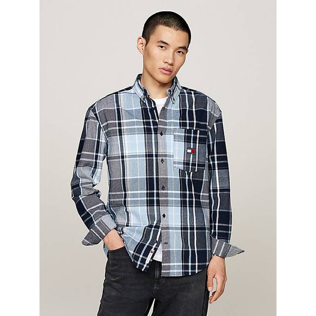 Tommy Jeans Brushed Flannel Shirt Navy