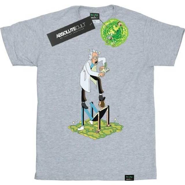 (S, Sports Grey) Rick And Morty Mens Stylised Characters T-Shirt