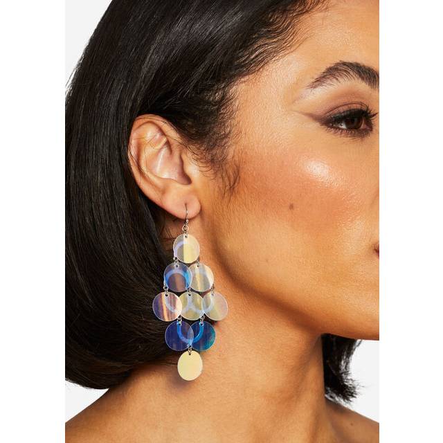 Ann Summers Festival Sequin Earrings, - Blue/Gold - one size
