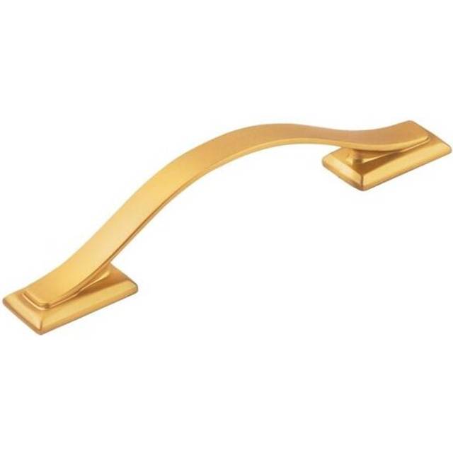 96 mm Center-Center Cabinet Handle Pull, Brushed Gold Brass